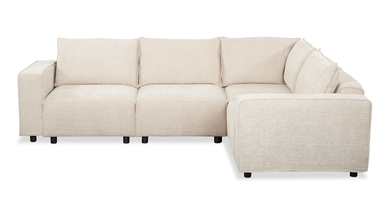Infinity Modular 4-Piece Chenille Fabric Sofa Sectional – Taupe