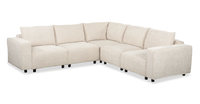 Infinity Modular 5-Piece Chenille Fabric Sofa Sectional – Light Grey 