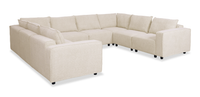 Infinity Modular 8-Piece Chenille Fabric Sofa Sectional – Light Grey