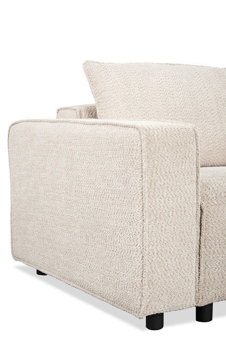 Infinity Modular 3-Piece Chenille Fabric Sofa Sectional – Taupe 