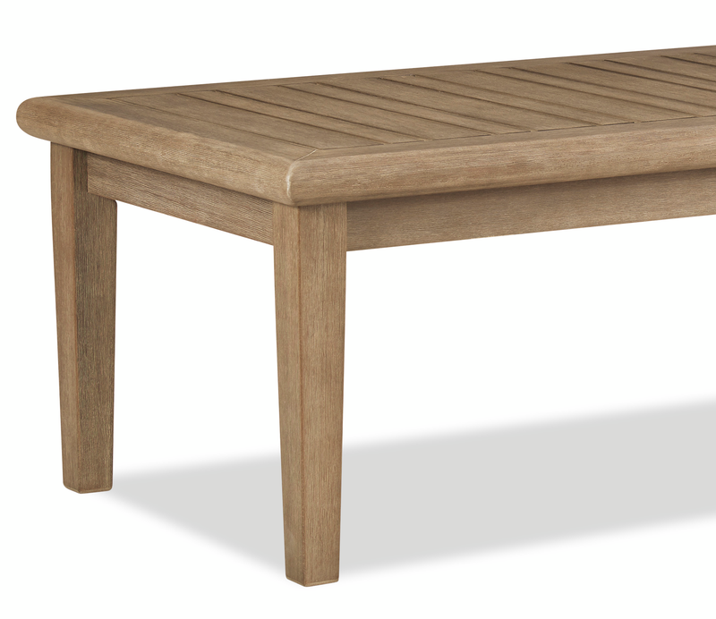 Juno Outdoor Patio Coffee Table - Eucalyptus Wood, UV & Weather Resistant – Natural