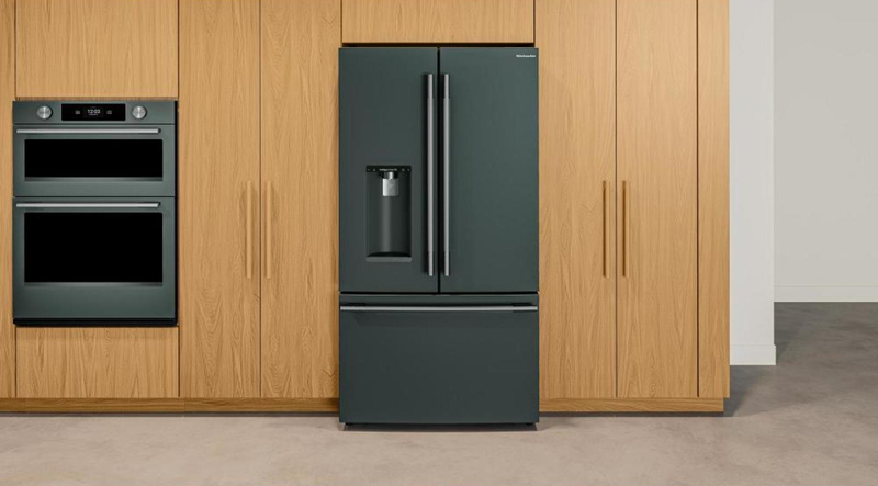 KitchenAid 35.6\" 23.1 Cu. Ft. Counter-Depth French Door Refrigerator – Juniper - KRFC536SJP