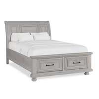 Kylie 6pc Bedroom Set with Storage Bed, Dresser, Mirror & Nightstand, Sand - Full Size 