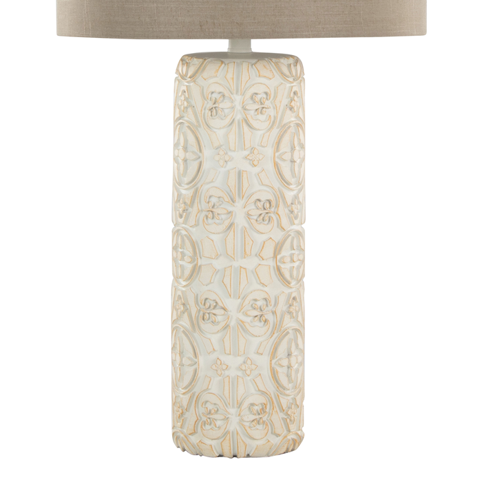 Lacey 31\" 2-Piece Table Lamp Set with Beige Linen-Look Shade – Brown