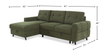 Laval 2-Piece Left-Facing Fabric Sleeper Sectional with Storage Chaise - Green | Sofa-lit sectionnel de gauche Laval 2 pièces en tissu avec fauteuil long de rangement - vert
