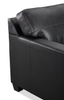 Made in Canada Lennox 35” Genuine Leather Accent Chair with Removable Cushions - Black | Fauteuil d’appoint Lennox de 35 po fabriqué au Canada en cuir véritable avec coussins amovibles - noir