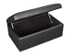 Made in Canada Lennox 40” Genuine Leather Storage Ottoman - Black | Pouf de rangement Lennox de 40 po fabriqué au Canada en cuir véritable - noir