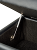 Made in Canada Lennox 40” Genuine Leather Storage Ottoman - Black | Pouf de rangement Lennox de 40 po fabriqué au Canada en cuir véritable - noir