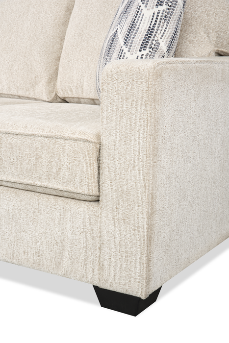 Made in Canada Lennox Chenille Fabric Reversible Sectional with Reversible Cushions - Taupe