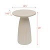 Lila 17.5" Modern End Table - Cream | Table de bout moderne Lila de 17,5 po - crème