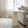 Lila 17.5" Modern End Table - Cream | Table de bout moderne Lila de 17,5 po - crème