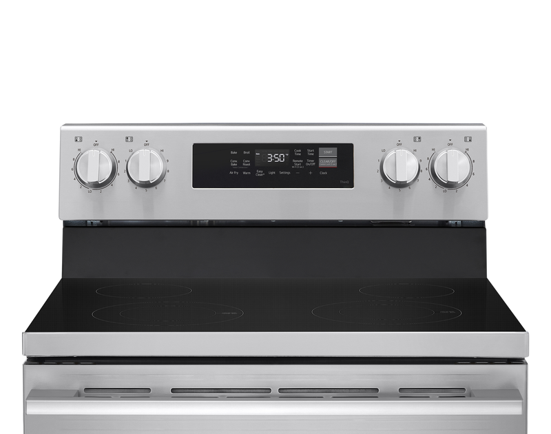LG 6.3 Cu. Ft. Smart Electric Range with Air Fry – Stainless Steel - LREN6321VE