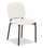 Luka Dining Chair with Boucle Fabric, Metal - Beige 