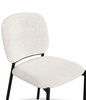 Luka Dining Chair with Boucle Fabric, Metal - Beige  | Chaise de salle à manger Luka en tissu bouclé et en métal - beige