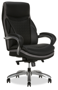 Shaquille O’Neal Home Maximos 29.5” High Back Executive Office Chair with Extended Headrest – Black 