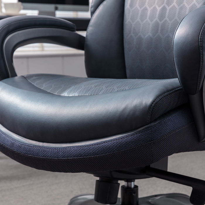 Shaquille O’Neal Home Maximos 29.5” Big & Tall High Back Executive Office Chair with Extended Headrest – Blue
