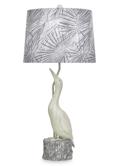 Misty 15" Table Lamp with Fabric Shade – Villa Grey | Lampe de table Misty de 15 po avec abat-jour en tissu - gris villa
