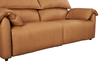 Momento 90" Genuine Leather Power Reclining Sofa – Caramel | Sofa à inclinaison électrique Momento de 90 po en cuir véritable - caramel