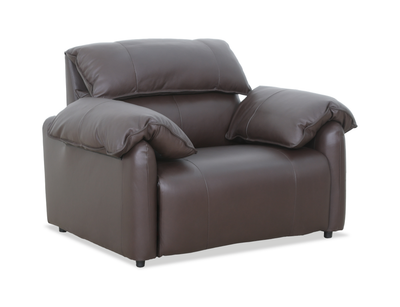 Momento 54" Genuine Leather Power Reclining Chair – Chocolate  | Fauteuil à inclinaison électrique Momento de 54 po en cuir véritable - chocolat