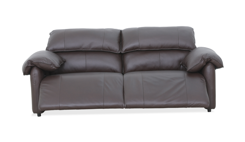 Momento 90\" Genuine Leather Power Reclining Sofa – Chocolate