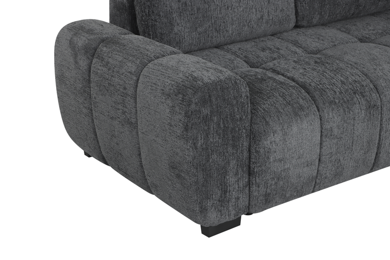 Moonlight _” Fabric Full-Size Sleeper Sofa with Removable Back Cushions –Mineral  