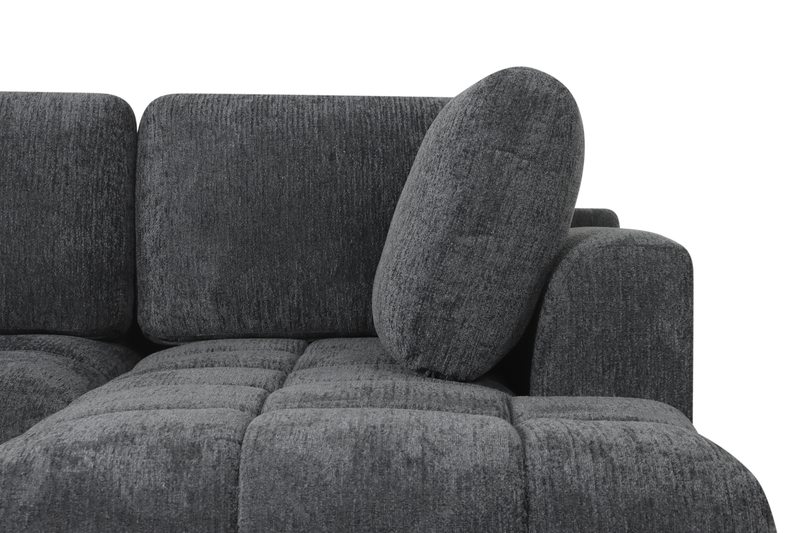 Moonlight Right-facing 2-piece Sleeper Sectional with Storage Chaise – Grey  