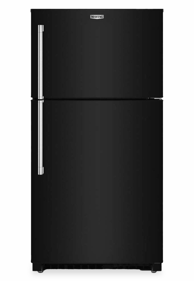 Maytag 33" 21 Cu. Ft. Wide Top Mount Refrigerator with Garage Mode - Black - MRTX5121TB | Réfrigérateur Maytag large de 21 pi3 et de 33 po à congélateur supérieur avec mode garage - noir - MRTX5121TB