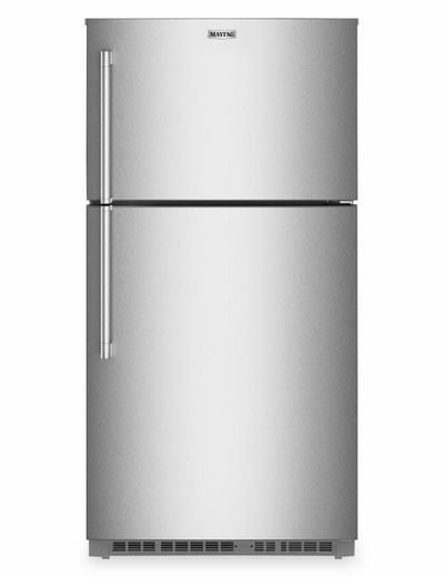 Maytag 33" 21 Cu. Ft. Wide Top Mount Refrigerator - Fingerprint-Resistant Stainless Steel - MRTX7621TZ | Réfrigérateur Maytag large de 21 pi3 et de 33 po à congélateur supérieur - acier inoxydable résistant aux traces de doigts - MRTX7621TZ