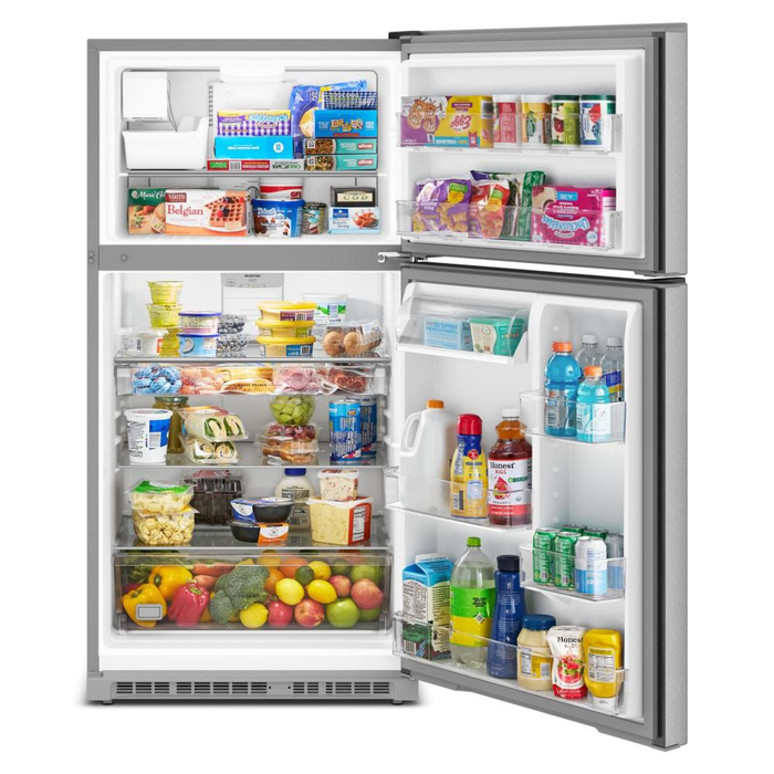 Maytag 33\" 21 Cu. Ft. Wide Top Mount Refrigerator - Fingerprint-Resistant Stainless Steel - MRTX7621TZ