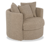 Made in Canada Sofa Lab Customizable Nest 42\" Fabric Swivel Accent Chair – Chenille Praline