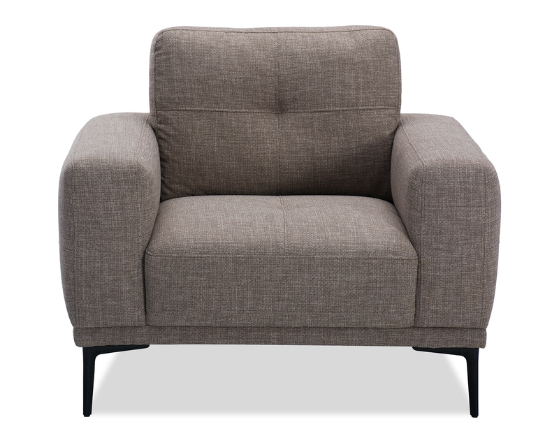 Nola 39” Fabric Chair with Removable Back Cushion – Mocha 