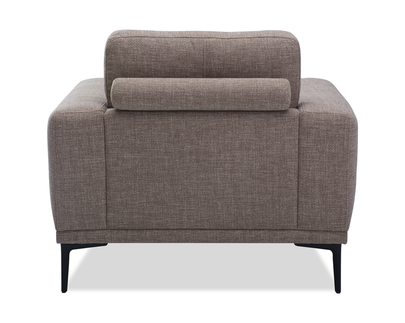 Nola 39” Fabric Chair with Removable Back Cushion – Mocha 