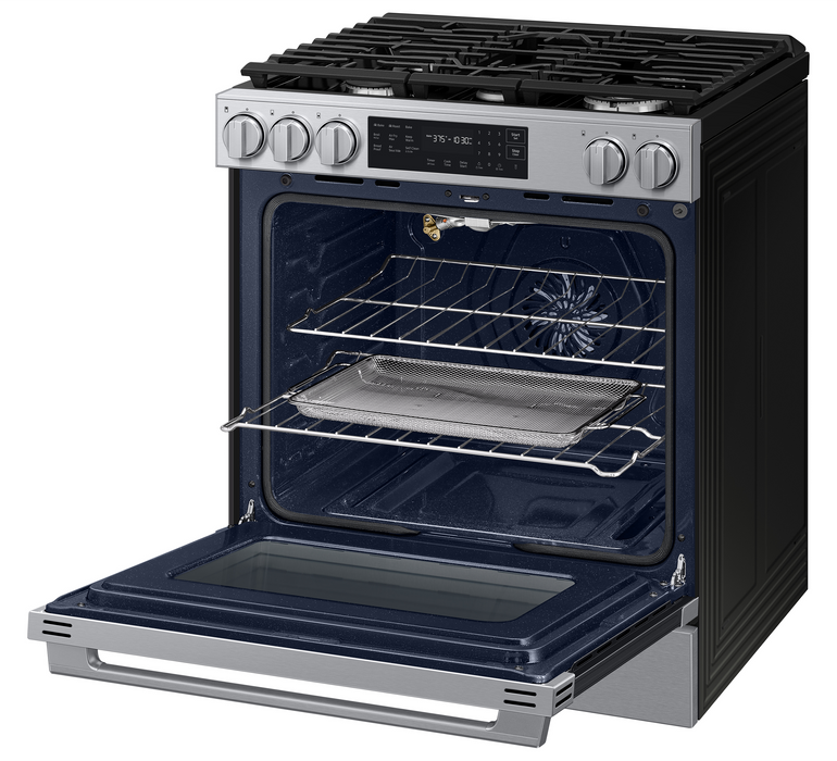 Samsung 6 Cu. Ft. Slide-In True Convection Range with Air Fry Max - Stainless Steel - NSG80H60SRAA 