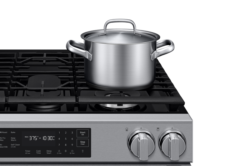 Samsung 6 Cu. Ft. Slide-In True Convection Range with Air Fry Max - Stainless Steel - NSG80H60SRAA 