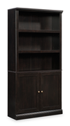 Oryn 35.28” 5-Shelf Bookcase with Storage – Estate Black