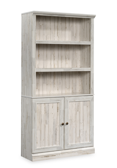 Oryn 35.28” 5-Shelf Bookcase with Storage – White Plank | Bibliothèque Oryn de 35,28 po à 5 tablettes avec rangement - planche blanche