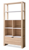 Oscar 36" Contemporary Bookcase with File Drawer – Weathered White and Faux Marble | Bibliothèque contemporaine Owen de 36 po avec tiroir classeur - blanc vieilli et imitation de marbre