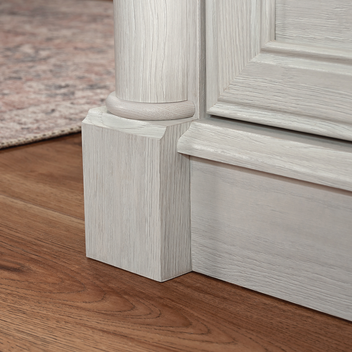 Palladia 65.12\" L-Shaped Desk with 3 Drawers – Glacier Oak
