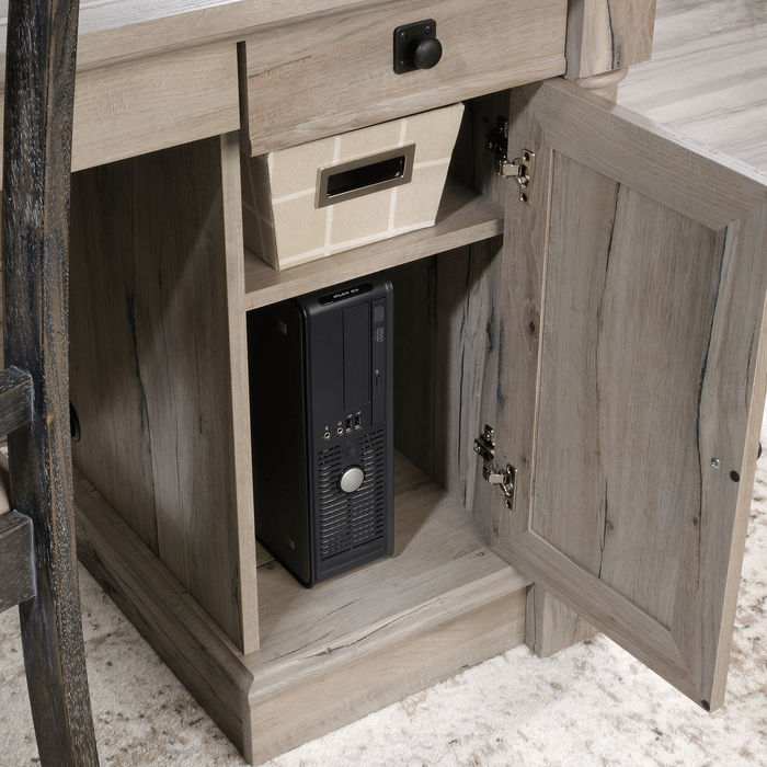 Palladia 65.12\" L-Shaped Desk with 3 Drawers – Split Oak