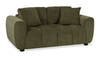 Made in Canada Pebble 70\" Fabric Loveseat with Matching Accent Pillows - Green