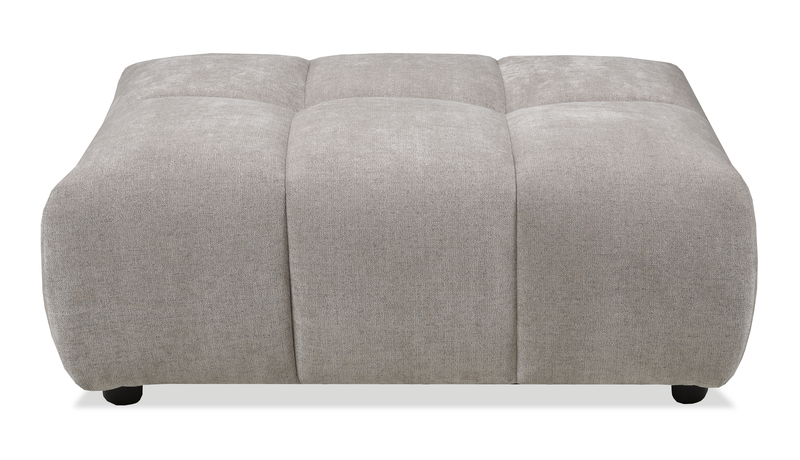 Made in Canada Pebble 42\" Fabric Ottoman - Grey