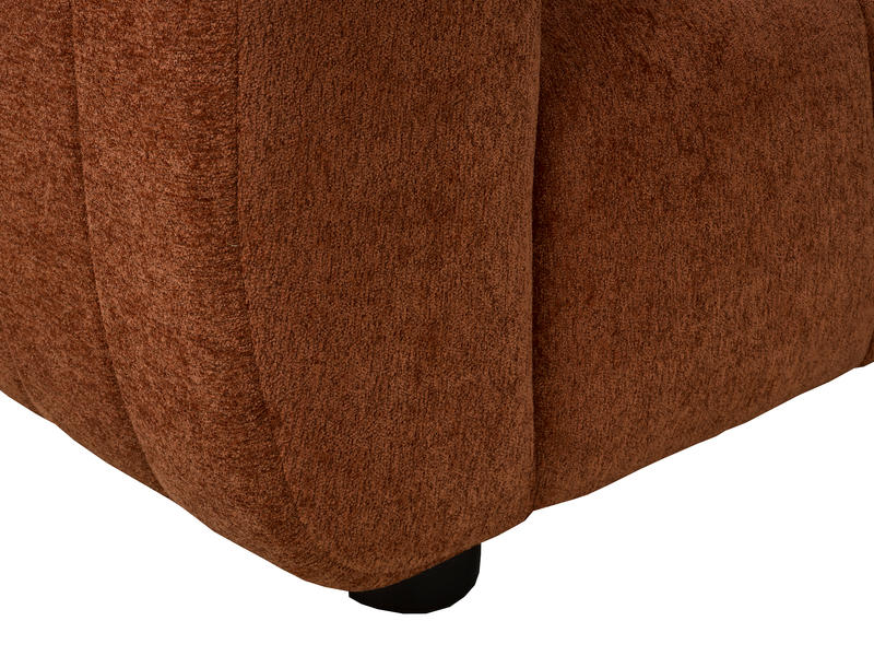 Made in Canada Pebble 70\" Fabric Loveseat with Matching Accent Pillows - Orange