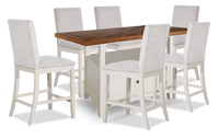Piper 7pc Counter-Height Dining Set with Table & 6 Chairs, 60-72