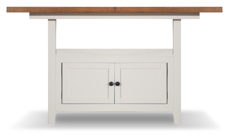 Piper 7pc Counter-Height Dining Set with Table & 6 Chairs, 60-72\" Extension, Storage – White