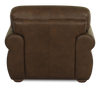 Chateau d’Ax Porto 45" Traditional Genuine Leather Accent Chair - Chocolate | Fauteuil d’appoint traditionnel Porto de Château d’Ax de 45 po en cuir véritable - chocolat