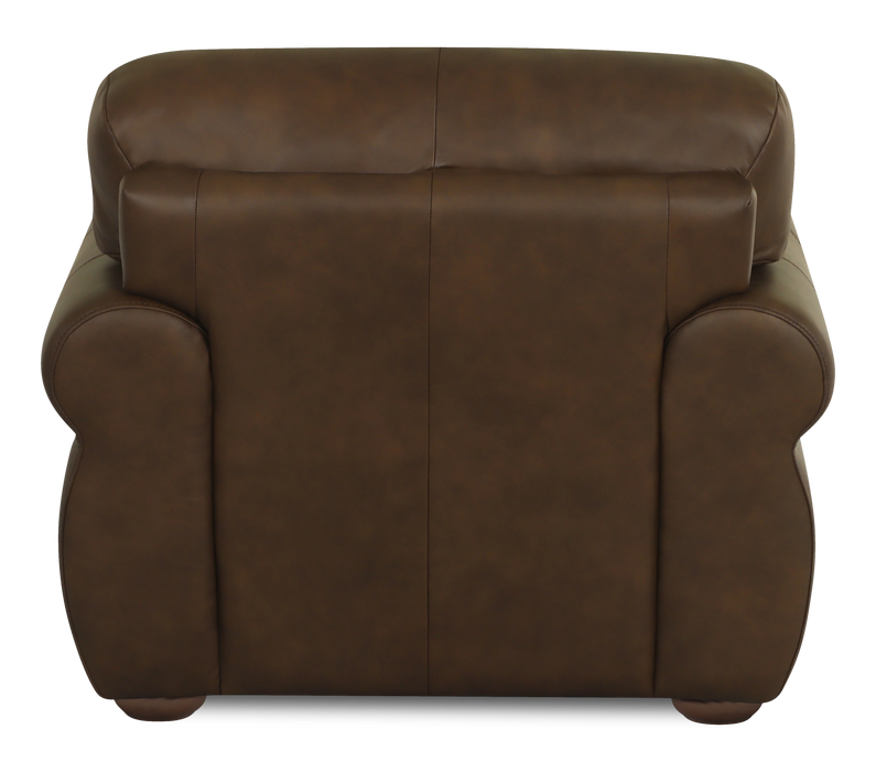 Chateau d’Ax Porto 45\" 100% Genuine Leather Accent Chair - Chocolate 