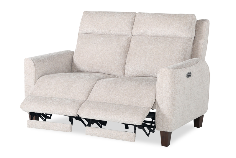 Primrose 71” Chenille Fabric Power Reclining Loveseat with Power Headrest – Linen