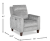 Primrose 35” Chenille Fabric Power Reclining Chair with Power Headrest - Slate | Fauteuil à inclinaison électrique Primrose de 35 po en tissu de chenille avec appuie-tête électrique - ardoise