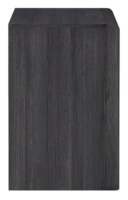 Rocco Bedside 2-Drawer Nightstand with Built-In Charging Port, 25\"W x 26\"H - Dark Grey
