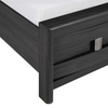 Rocco Storage Bed with 2 Built-In Footboard Drawers & LED Lit Headboard, Dark Grey - Queen Size  | Lit de rangement Rocco avec 2 tiroirs de pied de lit intégrés et tête de lit illuminée à DEL, gris foncé - format grand lit